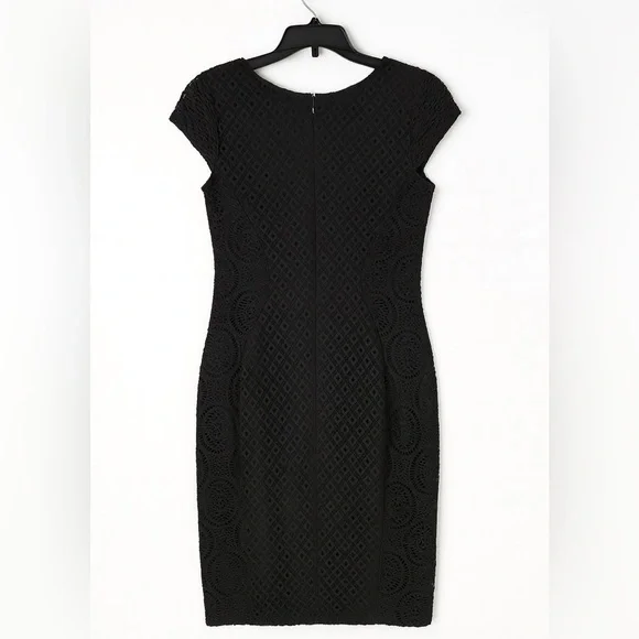 Marc New York Andrew Marc Women’s Black Lace Sheath Dress Size 10 - Picture 2 of 2